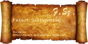 Feiszt Szilveszter névjegykártya