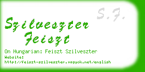 szilveszter feiszt business card